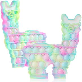 Pop Unicorn Fidget Bubble Sensory Toy, Push Popping Squeeze Toys Stress Relievers for Anxiety Relief Silicone Kids Poppers for Adults Girls Boys