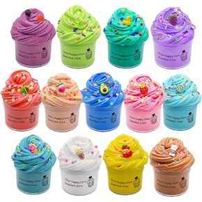 Sunool 13 Packs Butter Slime Kit,Non Sticky,Super Soft Sludge Toy,Birthday Gifts for Kids,DIY Butter Slime Party Favor for Girls & Boys