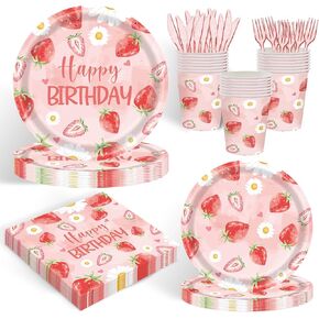 120PCS Fairy Party Supplies for Girls 1st 2rd First Birthday Fairies Enchanted Themed Baby Shower Party Decorations Garden flower Tableware Set Paper Plates Napkins Forks for 20 Guests