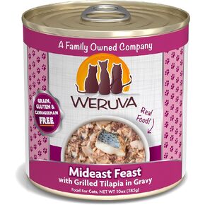 Weruva Classic Cat Food, Mideast Feast with Grilled Tilapia in Gravy, 5.5oz Can (Pack of 24)