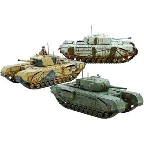 Warlord Games Bolt Action WWII Churchill Troop Tanks 1:56 Military Table Top Wargaming Plastic Model Kit 402011001