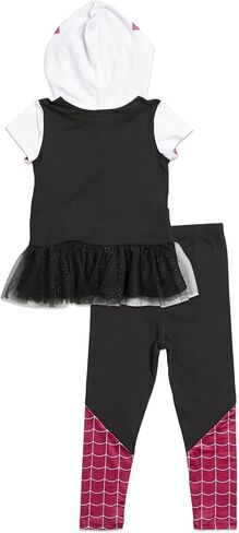 Marvel Avengers Spider-Man Spider-Gwen Captain America Girls Cosplay T-Shirt and Leggings Toddler to Little Kid in Saudi Arabia