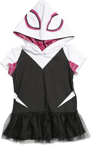 Marvel Avengers Spider-Man Spider-Gwen Captain America Girls Cosplay T-Shirt and Leggings Toddler to Little Kid in Saudi Arabia