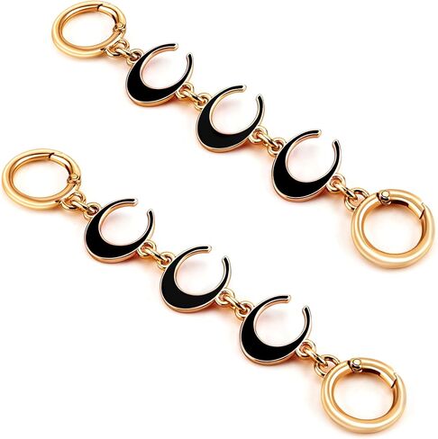 2Pcs Bag Extender Chain Heart Moon Purse Strap Extenders for Handbags Purse Extender Chain Gold Chain Purse Strap Replacement Brown Purse Accessories Bag Charms for Handbags Purse Christmas Gifts in Saudi Arabia