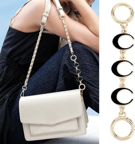 2Pcs Bag Extender Chain Heart Moon Purse Strap Extenders for Handbags Purse Extender Chain Gold Chain Purse Strap Replacement Brown Purse Accessories Bag Charms for Handbags Purse Christmas Gifts in Saudi Arabia