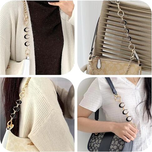 2Pcs Bag Extender Chain Heart Moon Purse Strap Extenders for Handbags Purse Extender Chain Gold Chain Purse Strap Replacement Brown Purse Accessories Bag Charms for Handbags Purse Christmas Gifts in Saudi Arabia