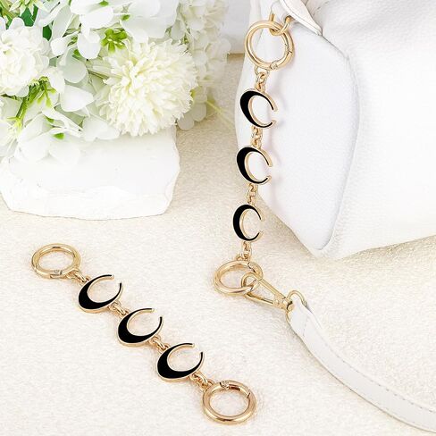 2Pcs Bag Extender Chain Heart Moon Purse Strap Extenders for Handbags Purse Extender Chain Gold Chain Purse Strap Replacement Brown Purse Accessories Bag Charms for Handbags Purse Christmas Gifts in Saudi Arabia