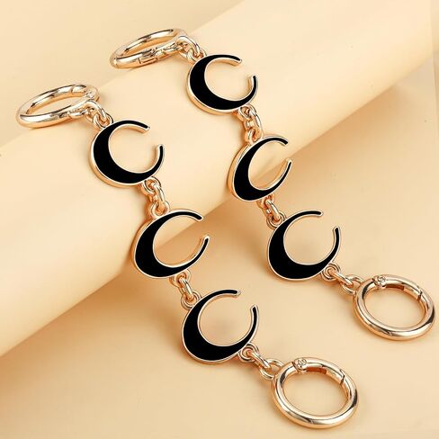 2Pcs Bag Extender Chain Heart Moon Purse Strap Extenders for Handbags Purse Extender Chain Gold Chain Purse Strap Replacement Brown Purse Accessories Bag Charms for Handbags Purse Christmas Gifts in Saudi Arabia