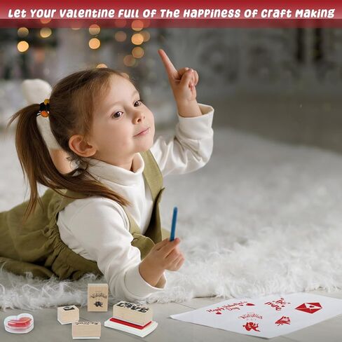 17 قطعة من طوابع مطاطية خشبية للتخرج ومنصات حبر حرفية DIY وسادات طوابع بطاقات حرفية لسكرابوكينغ الأطفال مشروع فني ورقي من القماش الخشبي طوابع عطلة المجيء in Kuwait