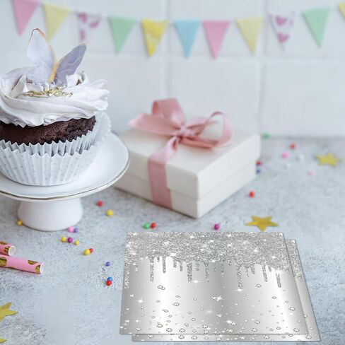 40PCS Happy Birthday Napkins Red Diamond Party Decorations Red Napkins Disposable Beverage Dessert Napkins for Girls Women Brithday Wedding Baby Shower 2 Ply in Kuwait