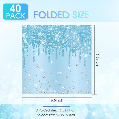 40PCS Happy Birthday Napkins Red Diamond Party Decorations Red Napkins Disposable Beverage Dessert Napkins for Girls Women Brithday Wedding Baby Shower 2 Ply in Kuwait