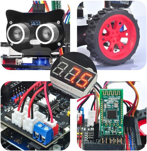 OSOYOO Model 3 Robot Car DIY Starter Kit لـ Arduino، الروبوتات التعليمية الآلية، تطبيق التحكم عن بعد، تعلم كيفية البرمجة، الترميز الميكانيكي IOT للمراهقين والبالغين in Kuwait