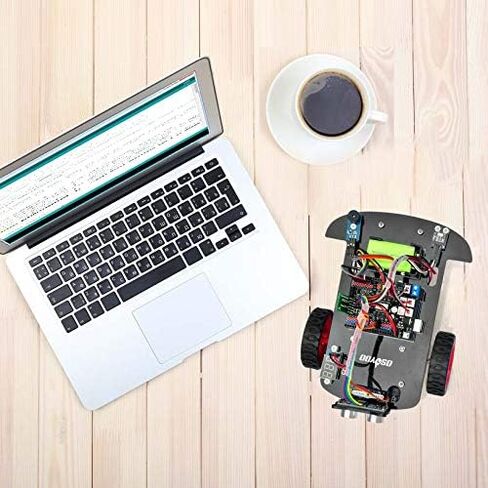 OSOYOO Model 3 Robot Car DIY Starter Kit لـ Arduino، الروبوتات التعليمية الآلية، تطبيق التحكم عن بعد، تعلم كيفية البرمجة، الترميز الميكانيكي IOT للمراهقين والبالغين in Kuwait
