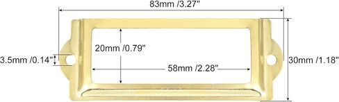 uxcell Metal Label Holders, 83x30mm 10pcs File Name Card Tag Label Holder Frame for Office Library Drawer Cabinet Shelves, Gold Tone in Saudi Arabia