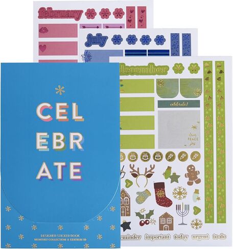 Erin Condren Classic Sticker Book in Evolve - Decorate Your Paper Crafts, Label, Color Code Your Planner and Calendar With Beautiful Stickers in Saudi Arabia