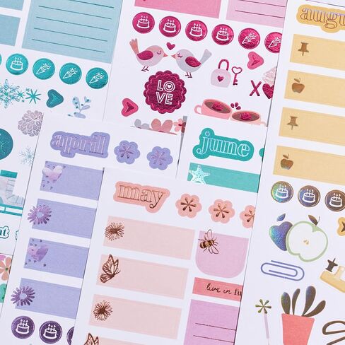 Erin Condren Classic Sticker Book in Evolve - Decorate Your Paper Crafts, Label, Color Code Your Planner and Calendar With Beautiful Stickers in Saudi Arabia