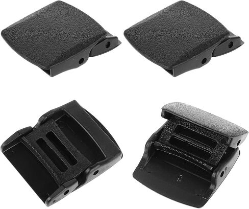 4 Pcs 38mm Black Nylon Canvas Web Belt Plastic Buckle, Plastic Buckle, Webbing Cam Buckles Plastic Black Toggle Clip Backpack Straps for 1.4 Inches to 1.5 Inches (36mm to 38mm) Wide Belt in Saudi Arabia