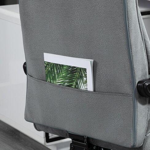 Vinsetto High-Back Executive Office Chair with Footrest, Microfiber Computer Chair with Reclining Function and Armrest, Ergonomic Office Chair, Gray in Saudi Arabia