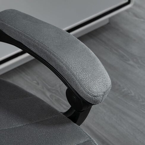 Vinsetto High-Back Executive Office Chair with Footrest, Microfiber Computer Chair with Reclining Function and Armrest, Ergonomic Office Chair, Gray in Saudi Arabia
