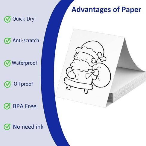 100 Sheets US Letter Size Thermal Paper, 8.5 x 11 Inch Thermal Printer Paper for M08F/A40 Thermal Portable Printer, Continual Feeding Folded Printing Paper in Saudi Arabia