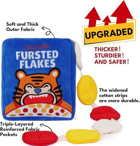 CHEWFFON Dog Enrichment Toys, Dog Puzzle Toys, Interactive Dog Toys, Dog Birthday Cake Toys for Boredom and Stimulating, Slow Feeding Plush Crinkle Dog Gift for Small, Medium and Large Dogs in Kuwait