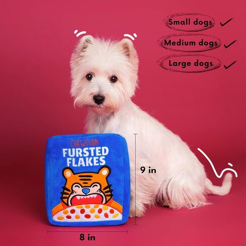 CHEWFFON Dog Enrichment Toys, Dog Puzzle Toys, Interactive Dog Toys, Dog Birthday Cake Toys for Boredom and Stimulating, Slow Feeding Plush Crinkle Dog Gift for Small, Medium and Large Dogs in Kuwait