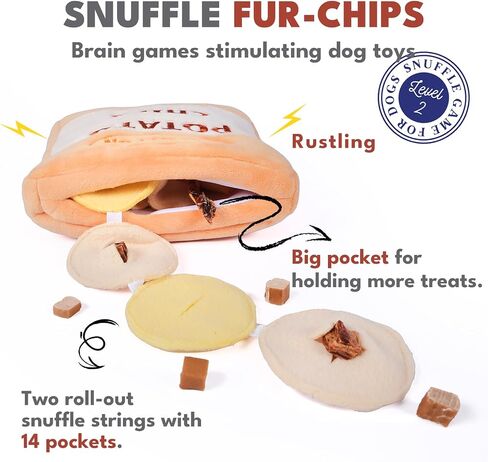 CHEWFFON Dog Enrichment Toys, Dog Puzzle Toys, Interactive Dog Toys, Dog Birthday Cake Toys for Boredom and Stimulating, Slow Feeding Plush Crinkle Dog Gift for Small, Medium and Large Dogs in Kuwait
