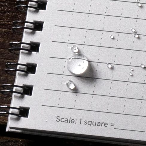 Rite in the Rain Weatherproof Side Spiral Notebook, 6.625" x 8.5", Orange Cover, Universal Pattern, 2 Pack (No. OR73-LGL2) in Saudi Arabia