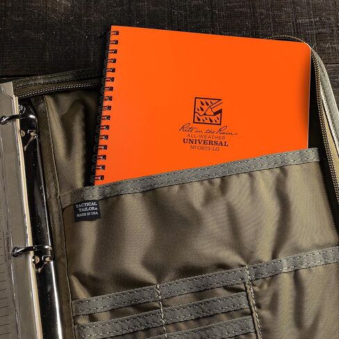 Rite in the Rain Weatherproof Side Spiral Notebook, 6.625" x 8.5", Orange Cover, Universal Pattern, 2 Pack (No. OR73-LGL2) in Saudi Arabia