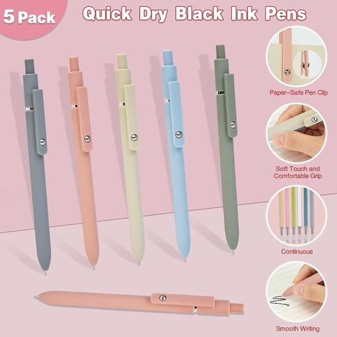 52 PCS Aesthetic School Supplies with Highlighters, Mechanical Pencils, Color Ink Gel pens, Pencil Case, Bible Study Supplies, Pens Pencils and Highlighters Set, Stationary Set for Student in Saudi Arabia