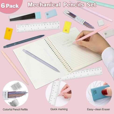 52 PCS Aesthetic School Supplies with Highlighters, Mechanical Pencils, Color Ink Gel pens, Pencil Case, Bible Study Supplies, Pens Pencils and Highlighters Set, Stationary Set for Student in Saudi Arabia