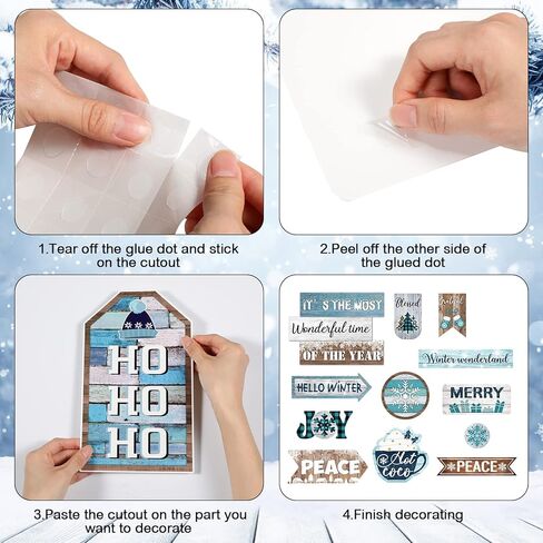 Funrous 30 قطعة عيد الميلاد لوحة الإعلانات الزينة الشتاء الفصول الدراسية ديكور الفرح رقاقات الثلج دعونا الثلج عيد الميلاد القواطع مجموعة لفصل الشتاء عطلة المدرسة المنزل الفصول الدراسية لوحة الجدار الزينة in Kuwait