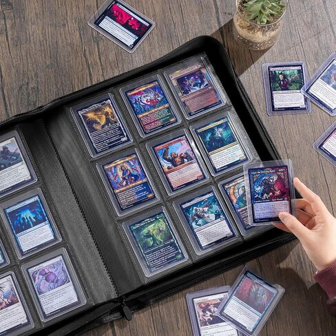 ProCase Top Loader Binder for Cards, Holds 324 Toploaders with 9 Pockets, Toploader Storage for Trading Cards or Sports Cards, compatible with TCG, MTG in 3"x4" Toploaders -Yellow in Saudi Arabia