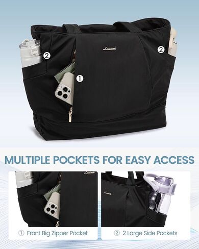 LOVEVOOK Tote Bag for Women Work Travel, Lightweight Teacher Work Tote Bag With Zipper With Laptop Compartment, Nurse Handbag in Saudi Arabia