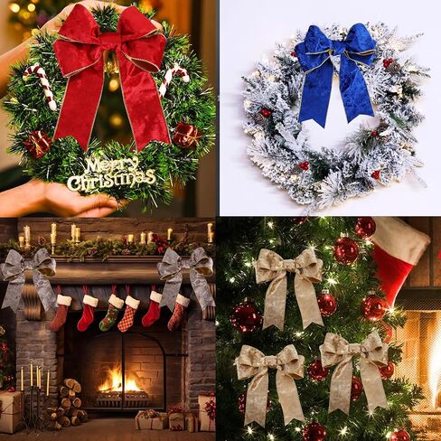 Red Velvet Wired Ribbon 2.5 Inch x 10 Yards Luxury Velvet Christmas Ribbon for Gift Wrapping Christmas Tree Decoration Tree Topper Bows Making Wedding Decor Crafts Wreaths Supplies in Saudi Arabia