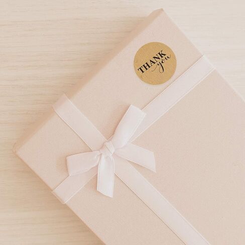 ملصقات شكر على شكل قلب بني كرافت / 500 ملصق قلب / 1 1/8 بوصة أختام مغلف شكرًا لك in Kuwait