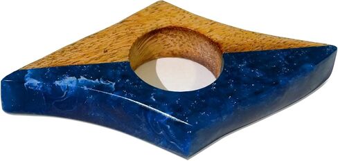 Book Page Holder - Handcrafted Mango Wood & Blue Resin Thumb Bookmark - Unique Reading Accessories & Gifts for Book Lovers, Readers & Bookworms in Kuwait