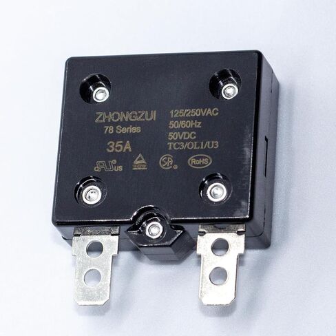 قطعتان من صمام إعادة الضبط التلقائي 24 فولت 35 أمبير، قاطع الدائرة الحرارية، واقي الحمل الزائد الحالي مناسب لسيارات اللعب الكهربائية للأطفال 24 فولت. in Kuwait