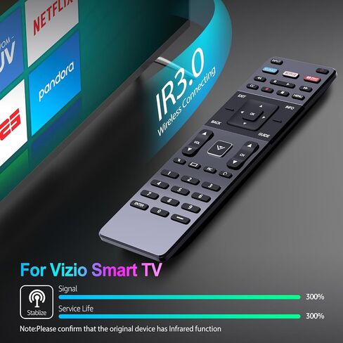 لوحة مفاتيح XRT500 QWERTY مع جهاز تحكم عن بعد بديل للضوء الخلفي متوافق مع Vizio TV M43-C1 M49-C1 M50-C1 M55-C2 M60-C3 M80-C3 M322I-B1 M422I-B1 M492I-B2 M502I-B1 M552I-B2 M602I-B3 in Kuwait