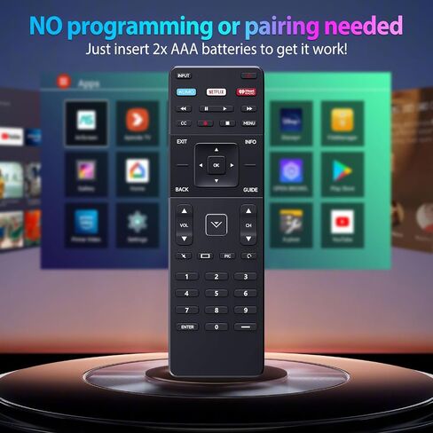لوحة مفاتيح XRT500 QWERTY مع جهاز تحكم عن بعد بديل للضوء الخلفي متوافق مع Vizio TV M43-C1 M49-C1 M50-C1 M55-C2 M60-C3 M80-C3 M322I-B1 M422I-B1 M492I-B2 M502I-B1 M552I-B2 M602I-B3 in Kuwait