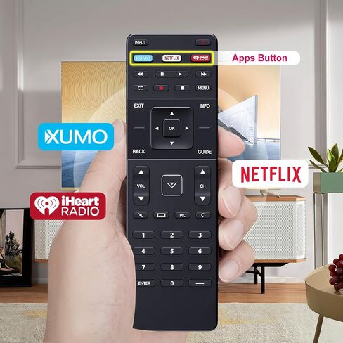 لوحة مفاتيح XRT500 QWERTY مع جهاز تحكم عن بعد بديل للضوء الخلفي متوافق مع Vizio TV M43-C1 M49-C1 M50-C1 M55-C2 M60-C3 M80-C3 M322I-B1 M422I-B1 M492I-B2 M502I-B1 M552I-B2 M602I-B3 in Kuwait