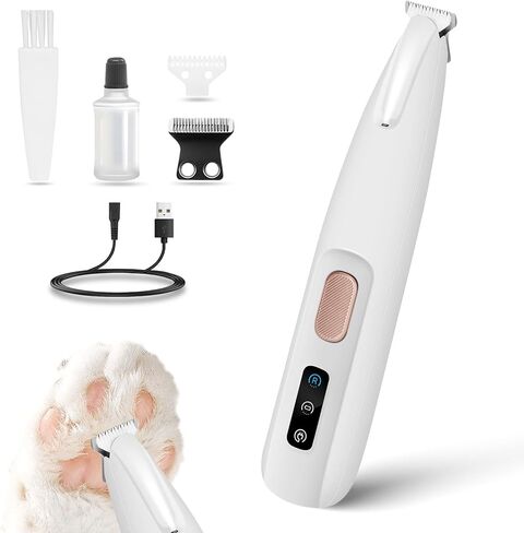 Saffory Paw Trimmer, Electric Dog Trimmer for Dogs Paw Hair Trimmer, Pet Paws Trimmer with Led Light, Rechargeable Low Noise Pet Trimmer Hair Clipper in Saudi Arabia
