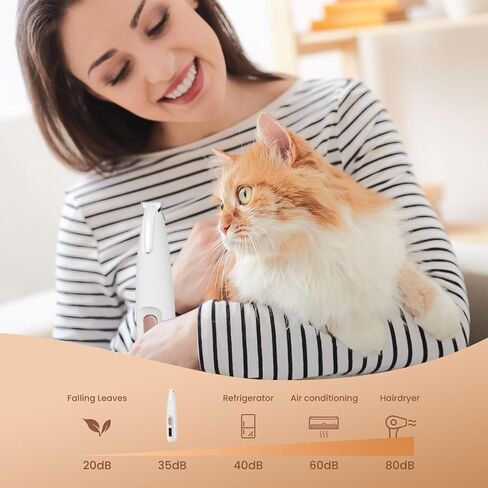 Saffory Paw Trimmer, Electric Dog Trimmer for Dogs Paw Hair Trimmer, Pet Paws Trimmer with Led Light, Rechargeable Low Noise Pet Trimmer Hair Clipper in Saudi Arabia