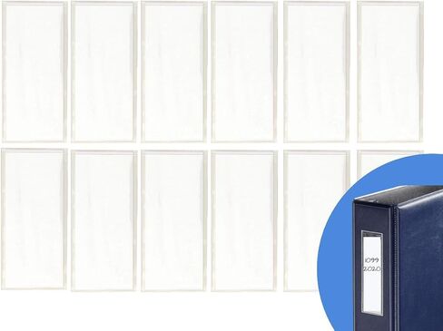 1InTheOffice Clear Binder Label Holder 1-1/2" Inch, Self-Adhesive Ring Binders Blank Spine Label Inserts, Peel & Stick, 24 Pack in Saudi Arabia