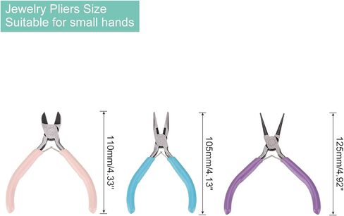 HARFINGTON 5pcs Jewelry Pliers Kits Jewelry Making Pliers Tool Needle Nose Pliers/Round Nose Pliers/Wire Cutter & Tweezer for Beading Tool Hobby Craft in Saudi Arabia