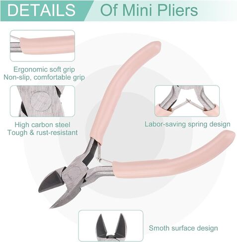 HARFINGTON 5pcs Jewelry Pliers Kits Jewelry Making Pliers Tool Needle Nose Pliers/Round Nose Pliers/Wire Cutter & Tweezer for Beading Tool Hobby Craft in Saudi Arabia