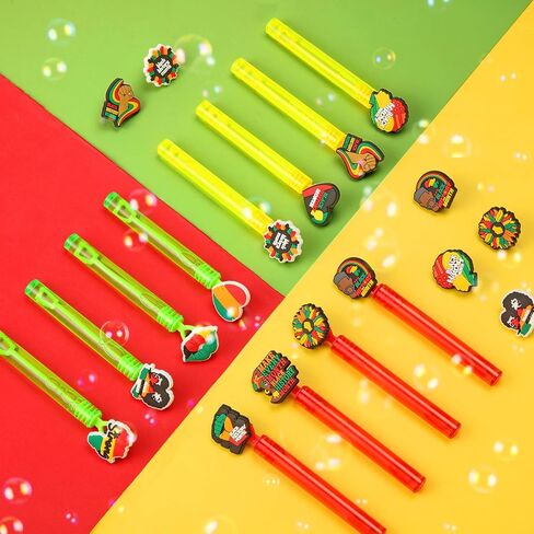 Shappy 48 Pcs Black History Month Mini Bubble Wands Bubbles Party Favors Birthday Decoration Party Supply in Saudi Arabia