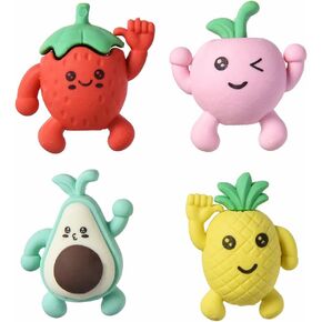 Pencil Top Erasers for Kids, Cute Cap Erasers for Pencil, 3D Erasers for School Supplies Prize Gifts (Cat)
