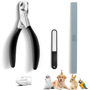 Dog Nail Trimmers Premium Sharp & Safe Dog Nail Clippers Stainless Steel Material Built-in Spring Cat Nail Clipper Cut Nail Like Butter Nail Clippers for Dogs with Nail File and Whetstone