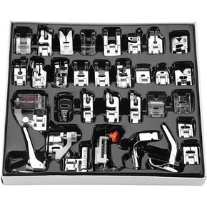 32 PCS Sewing Machine Presser Foot Feet Kit Set,for Brother, Baby Lock, Singer, Elna, Toyota, New Home, Simplicity, Janome, Kenmore Sewing Machine